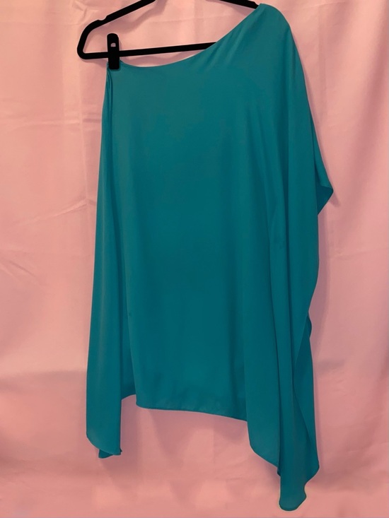 BCBGMAXAZRIA Alana One-shoulder Dress Midi XS Extra Small Sea Teal Blue Green - Picture 6 of 8